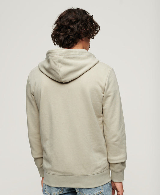 Essential Logo Slim Fit Ziphood | Light Stone Beige