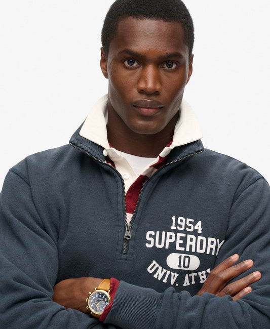 Track & Field Graphic Half Zip | Eclipse Navy