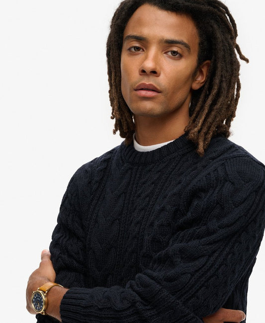 Jacob Cable Jumper | Eclipse Navy