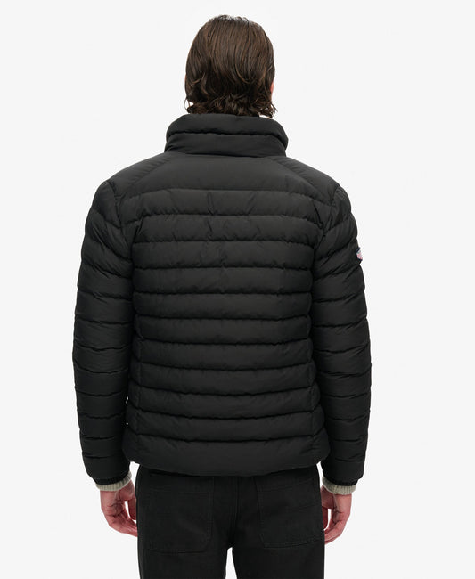 Fuji Print Padded Slim Fit Jacket | Black