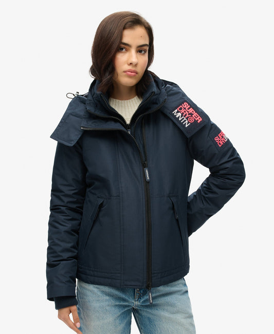 Hooded Mountain Windbreaker Slim Fit Jacket | Eclipse Navy