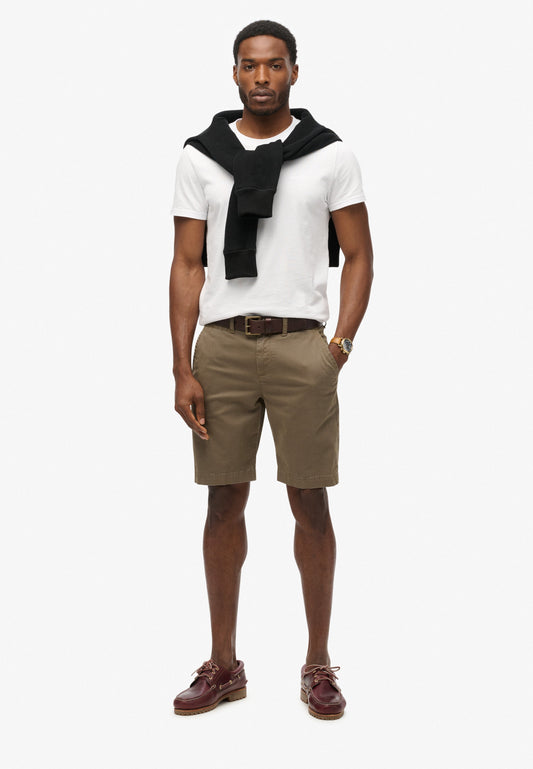 Vintage Slim Fit Chino Short | Dusty Olive Green