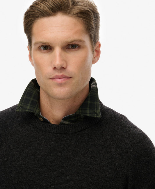Wool Blend Jumper | Midnight Charcoal Marle