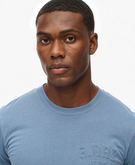 Athletic Emboss Relaxed Tee | Moonlight Blue