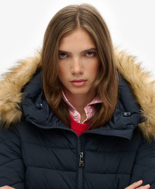 Fuji Hooded Mid Length Jacket | Eclipse Navy