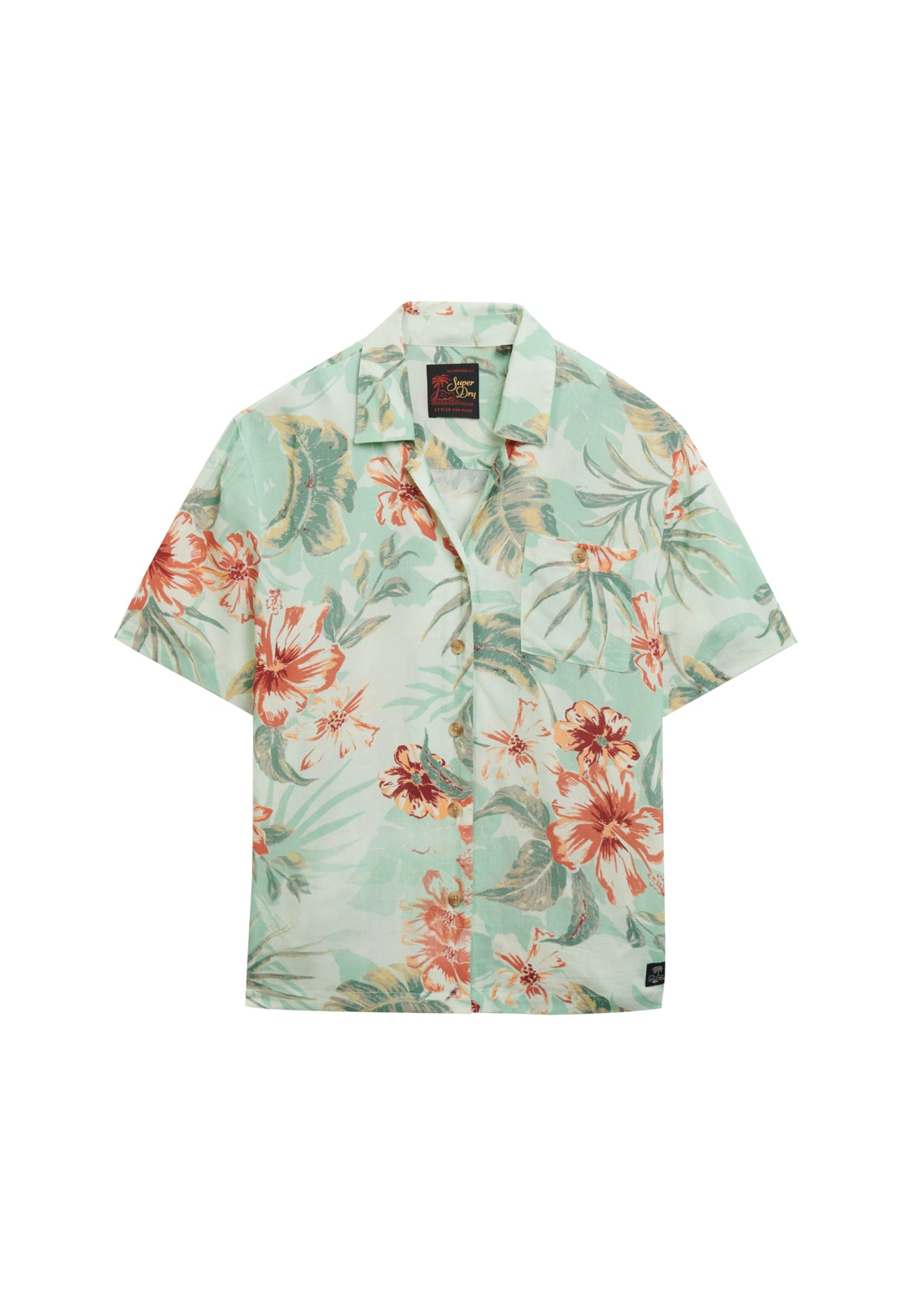 Beach Resort Shirt | Aloha Shadow Mint
