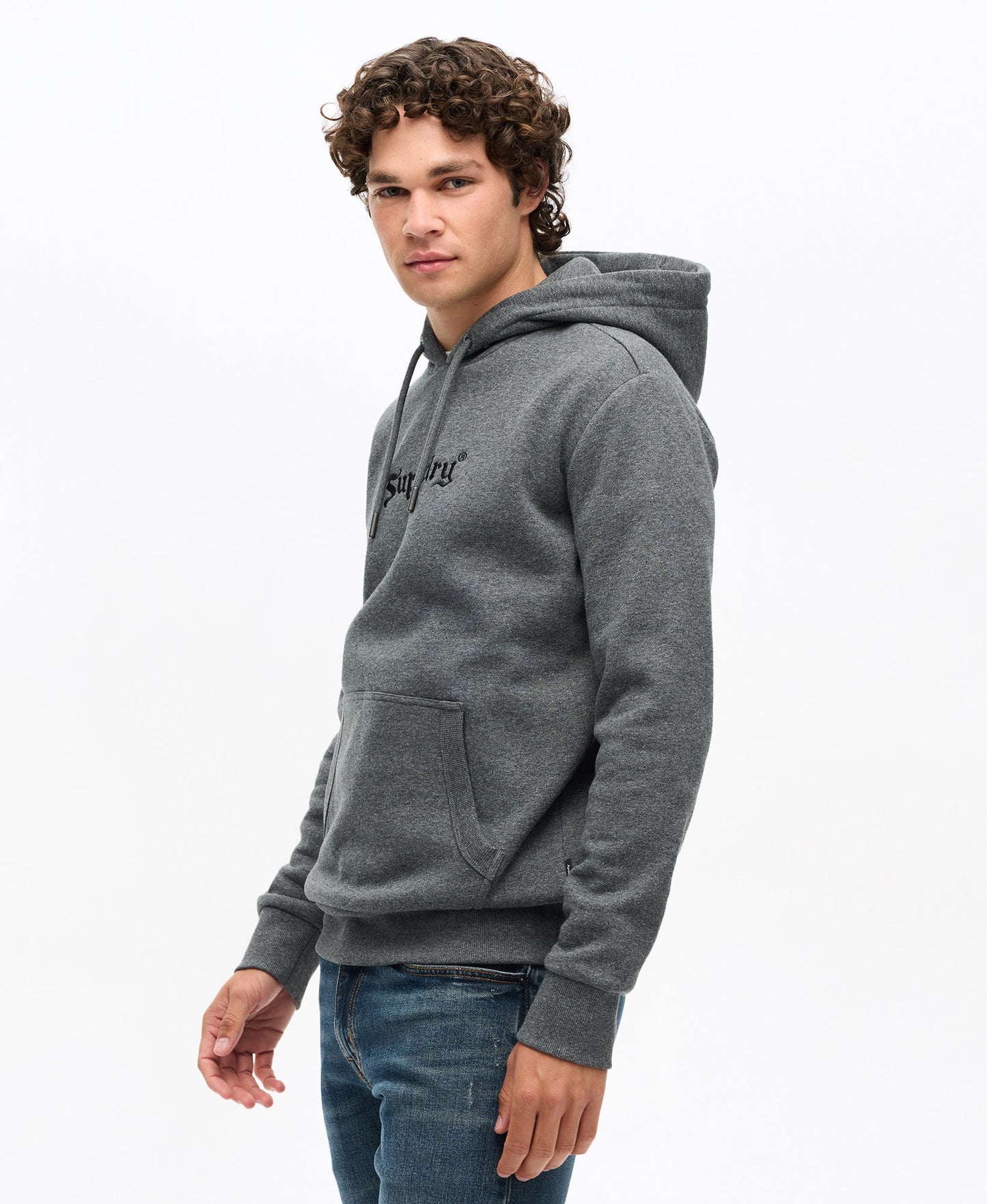 Retro Rock Graphic Hoodie | Asphalt Grey Grit