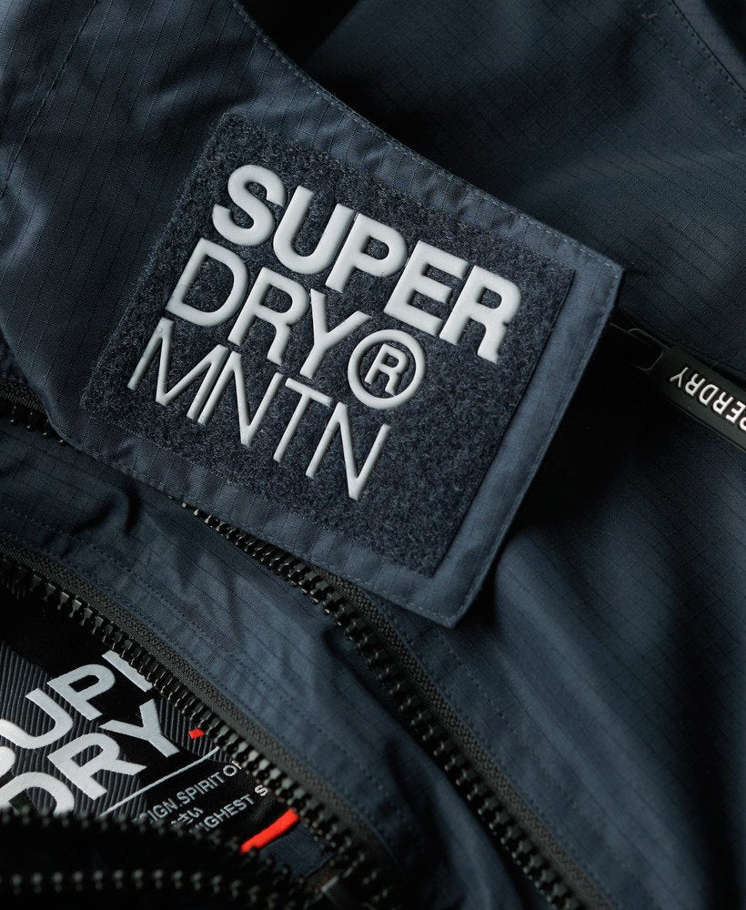 Hooded Mountain Windbreaker Slim Fit Jacket | Eclipse Navy