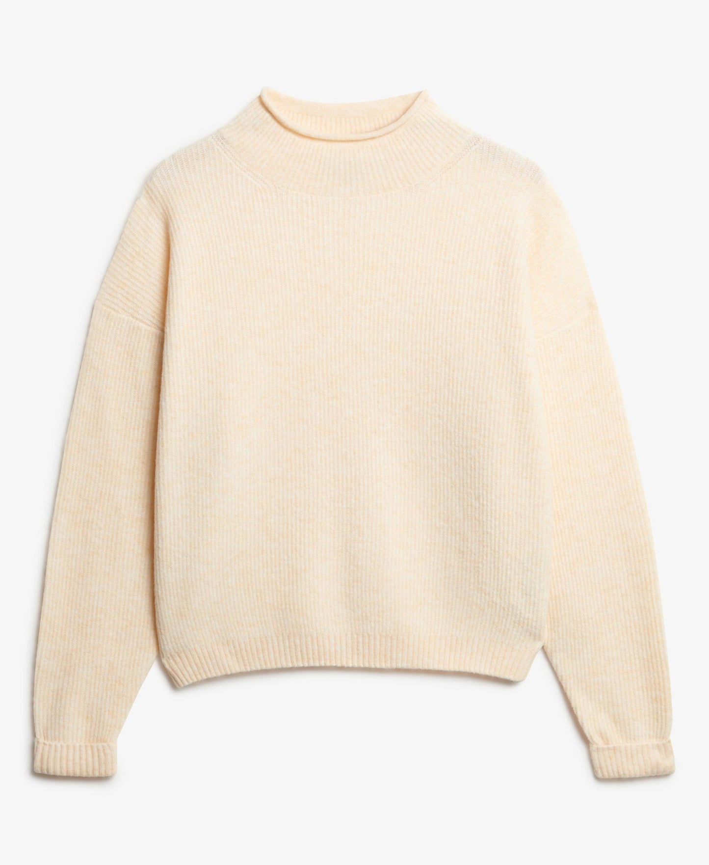 Slouchy Mock Neck Jumper | Butter Cream Twist