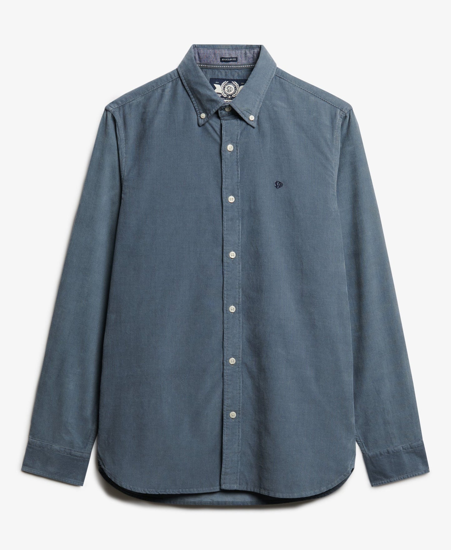 Classic Needle Cord Shirt | Stormy Weather Blue
