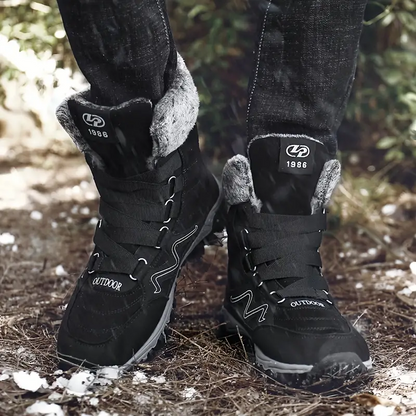 (Limited Time 49% Discount Event) Men's Orthopedic Arch Support Wide Toe Snow Boots Non-slip Waterproof Cold Warm Hiking Boots