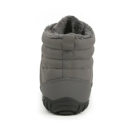 Men's Warm Fleece Barefoot Boots Wide Toe Orthopedic Support Snow Boots Waterproof Non-Slip Winter Boots