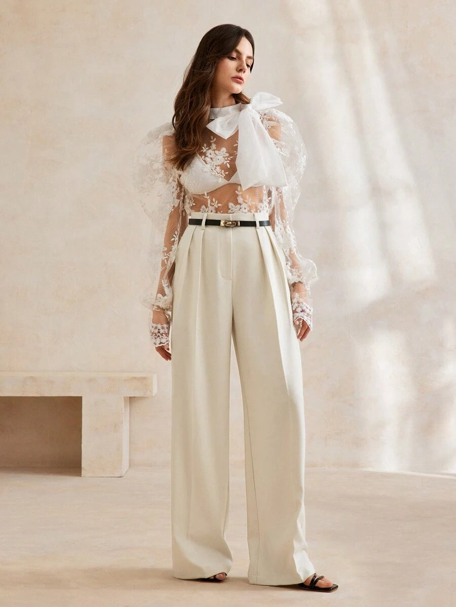 Women's Modern Stylish Simple Wide-Leg Suit Pants