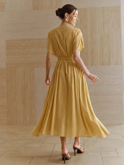 Women's New French Elegant Deep V-Neck  Dress