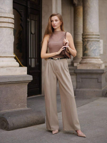 Women's Modern Stylish Simple Wide-Leg Suit Pants