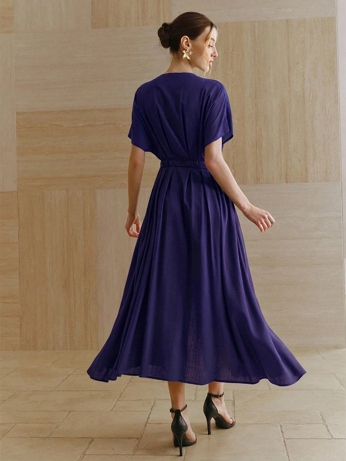Women's New French Elegant Deep V-Neck  Dress