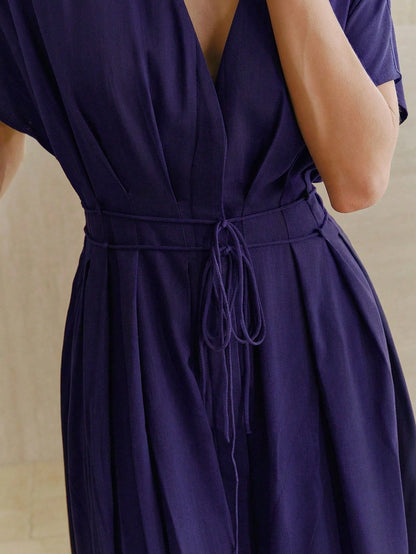 Women's New French Elegant Deep V-Neck  Dress