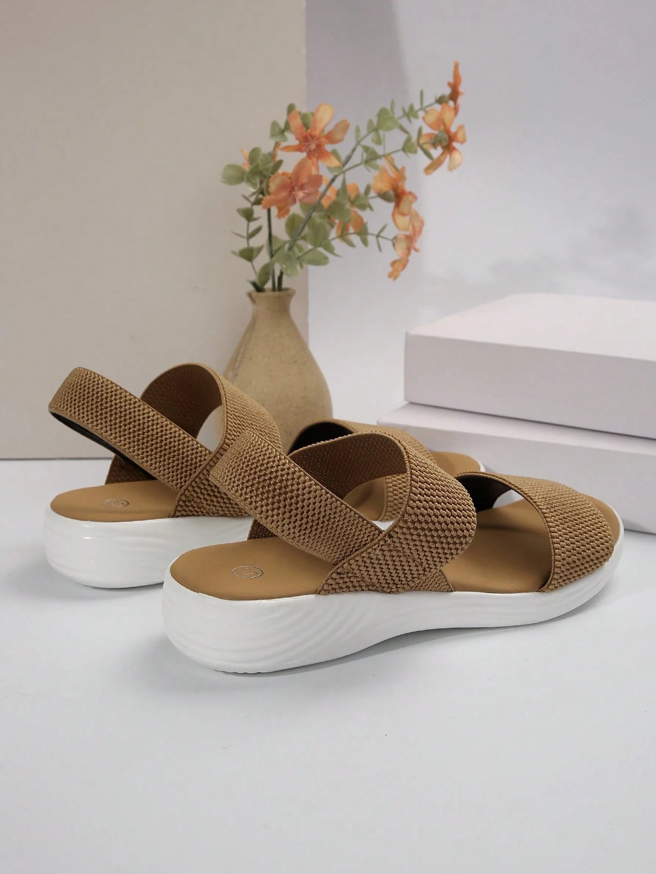 Women's Breathable Canvas Flat Bottom Slip-On Sandals