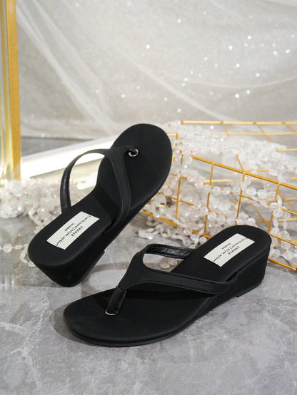 Women's Wedge Platform Thong Sandals