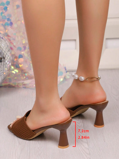 Women's Mid-Heel Slide Sandals
