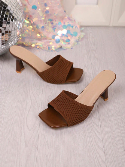 Women's Mid-Heel Slide Sandals