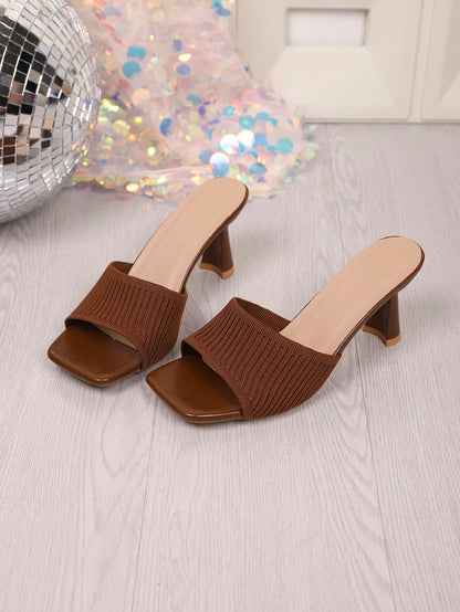 Women's Mid-Heel Slide Sandals