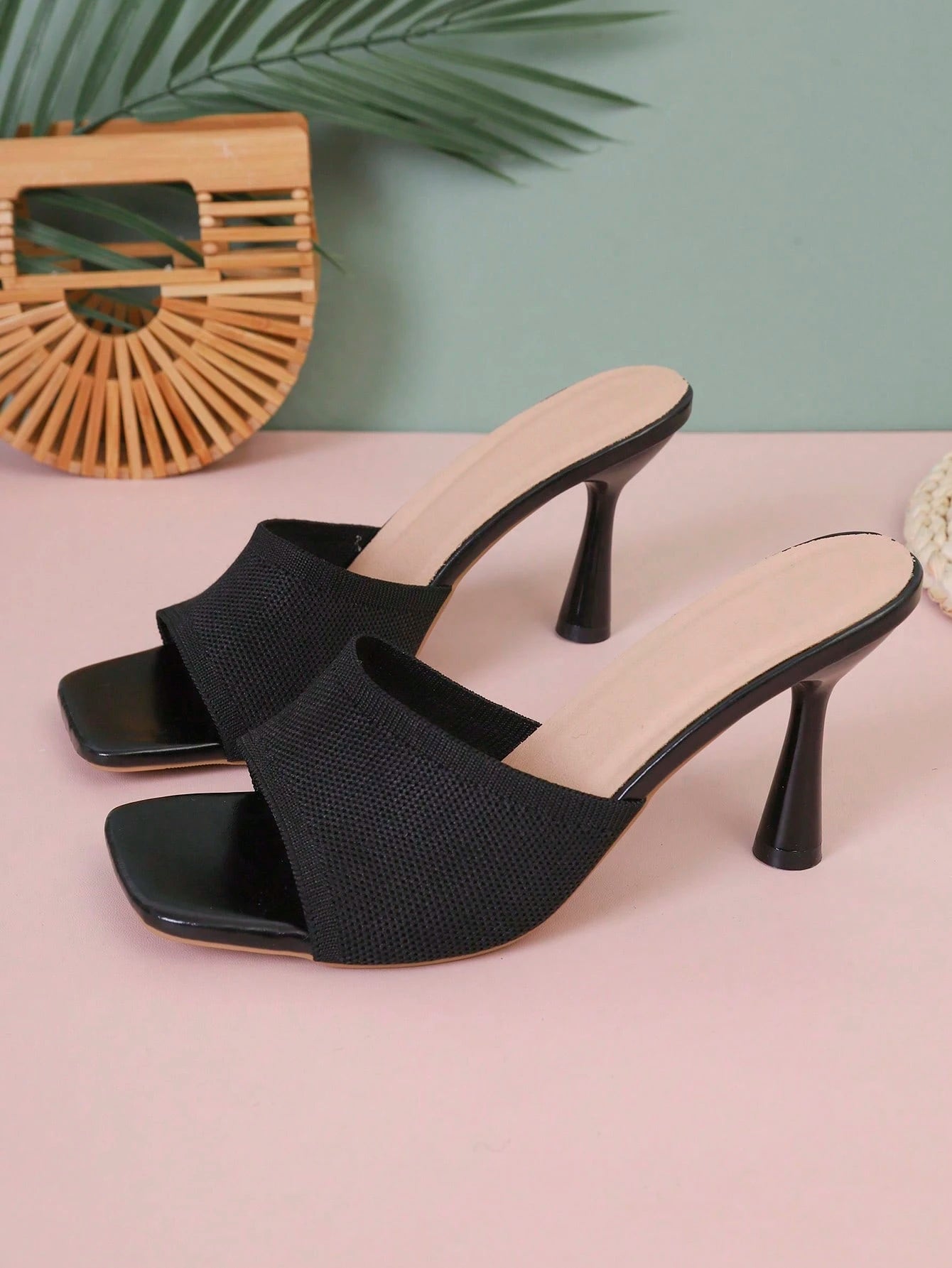 Women's Strap Slip-On Mid-Heel Sandals