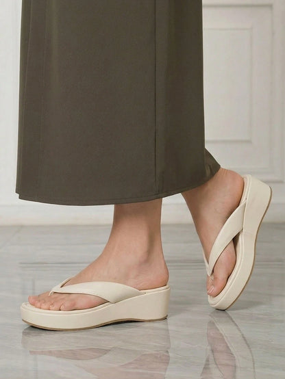 Women's Open Toe Platform High-Heeled Flip-Flops