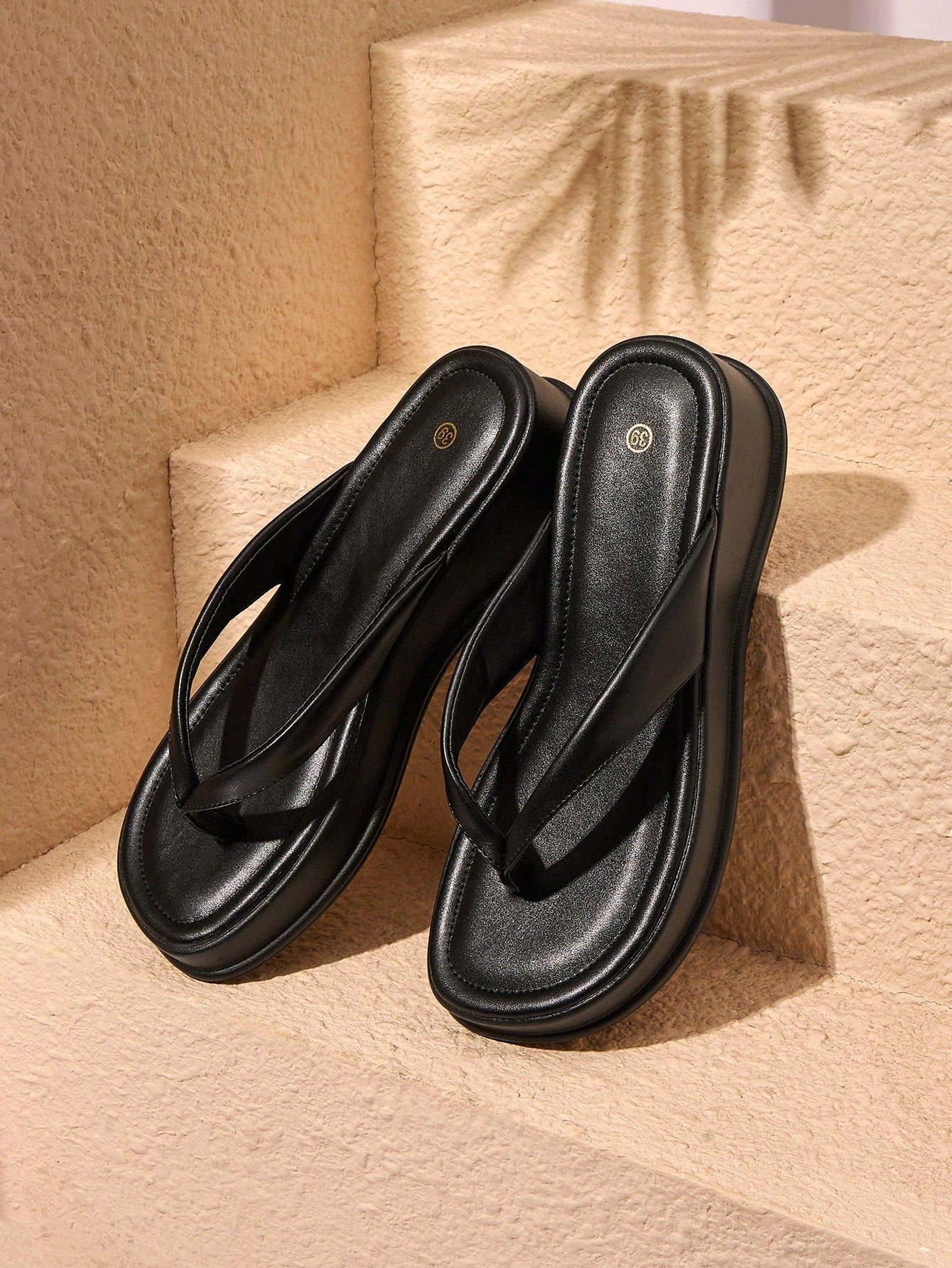 Women's Open Toe Platform High-Heeled Flip-Flops