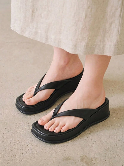 Women's Open Toe Platform High-Heeled Flip-Flops