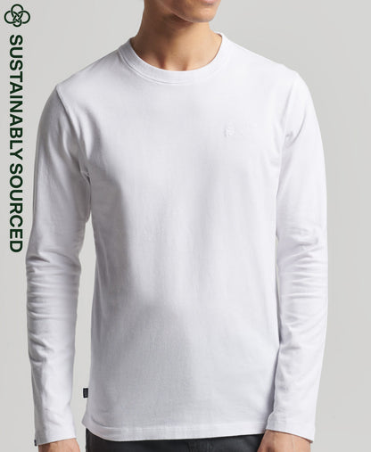 Organic Cotton Vintage Logo Embroidered Slim Fit Top | Optic