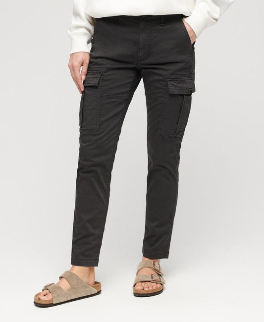 Mid Rise Slim Cargo | Black