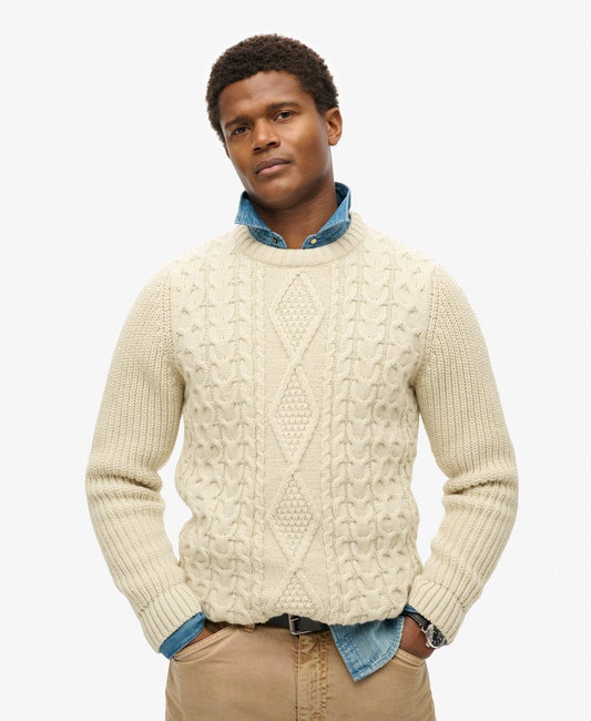 Jacob Cable Jumper | Ecru
