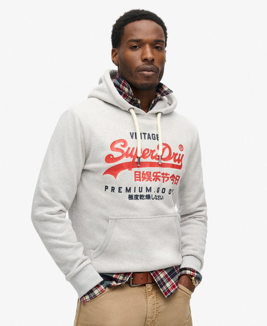 Duo Vintage Logo Hoodie | Glacier Grey Marle