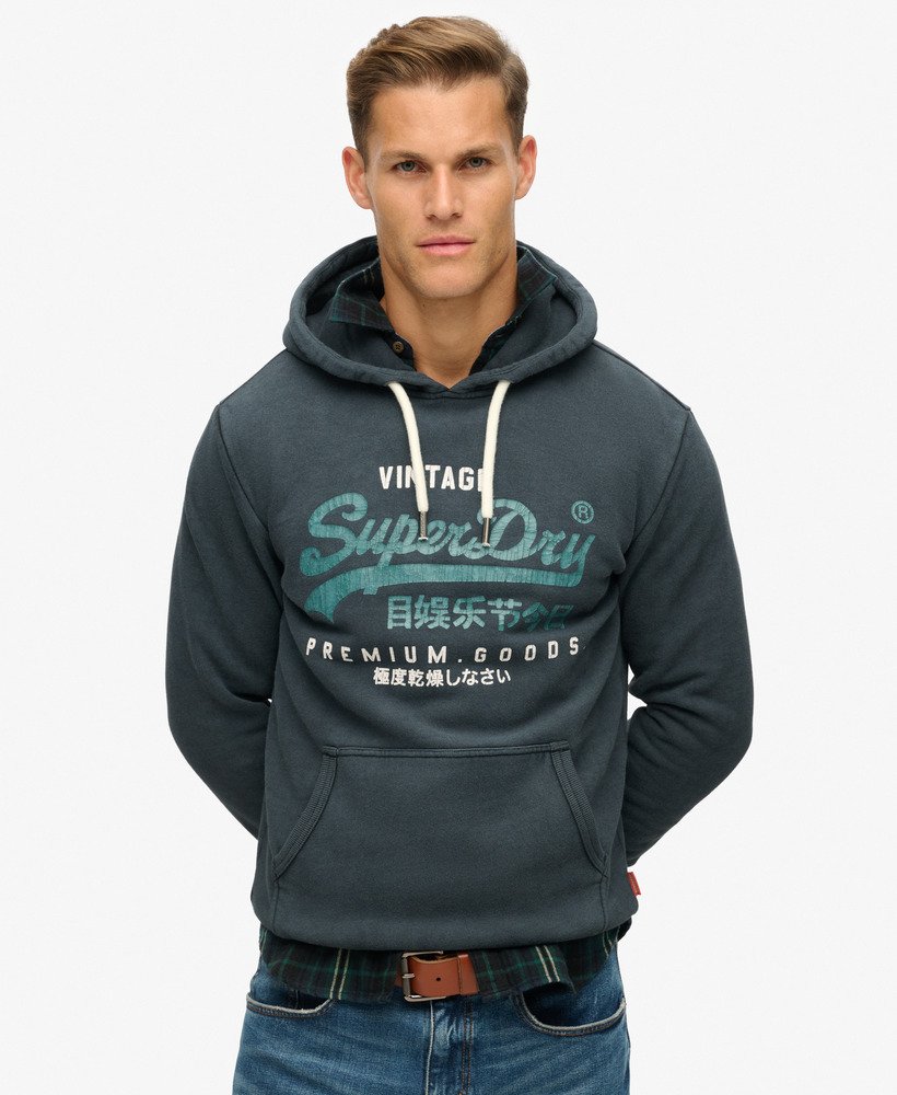 Duo Vintage Logo Hoodie | Jet Black