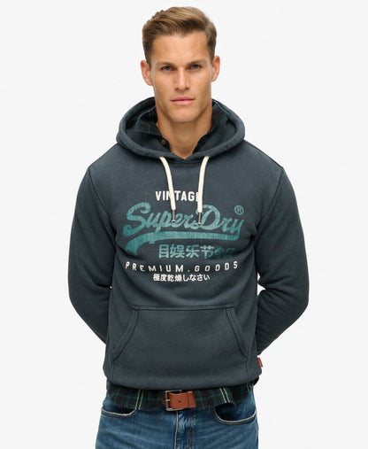 Duo Vintage Logo Hoodie | Jet Black