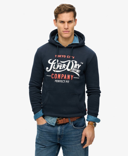 Perfect Fit Script Hoodie | Eclipse Navy