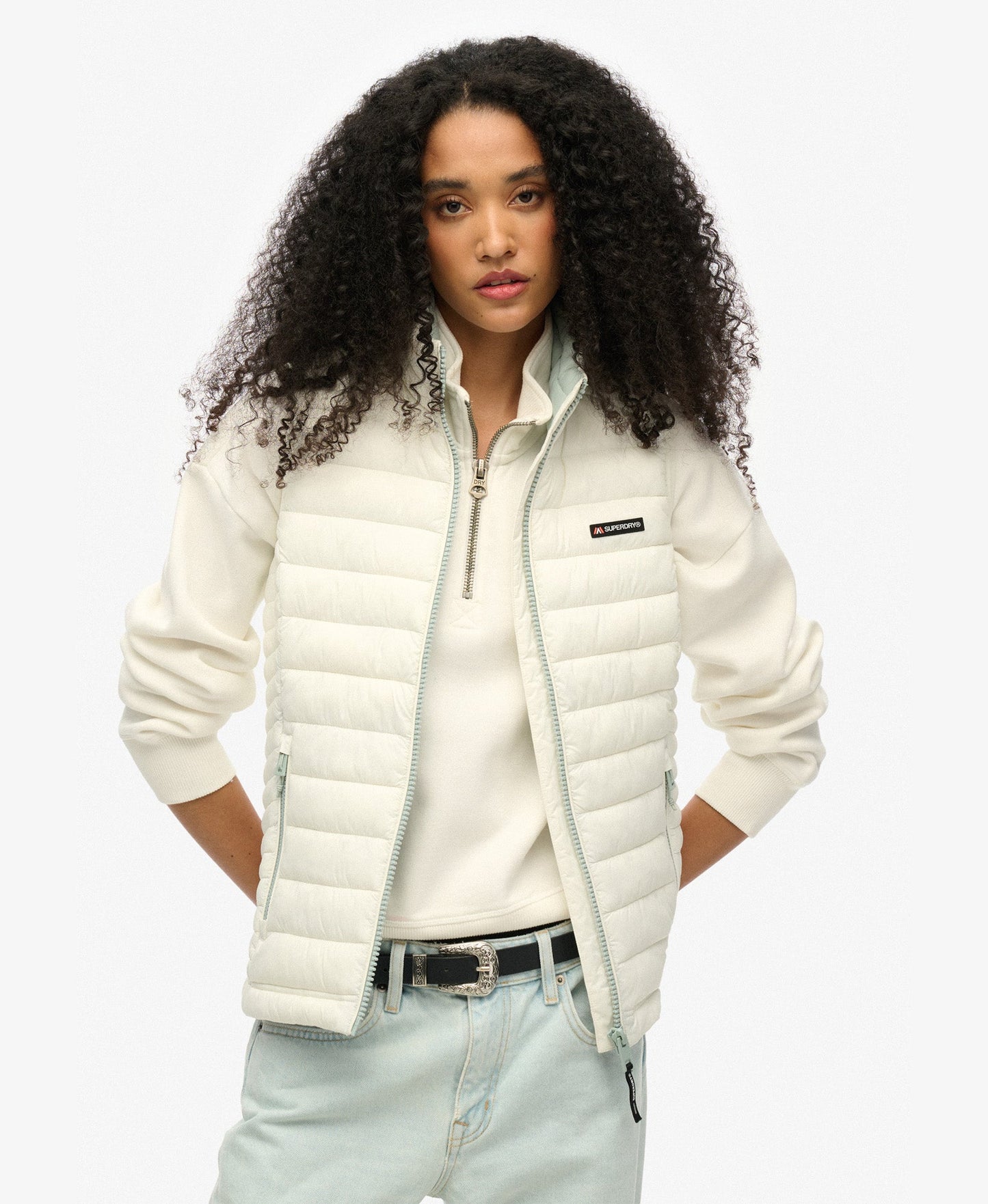 Fuji Lite Padded Slim Fit Gilet | Off Grey