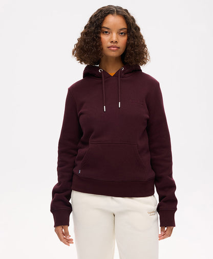 Essential Logo Hoodie | Rich Deep Burgundy