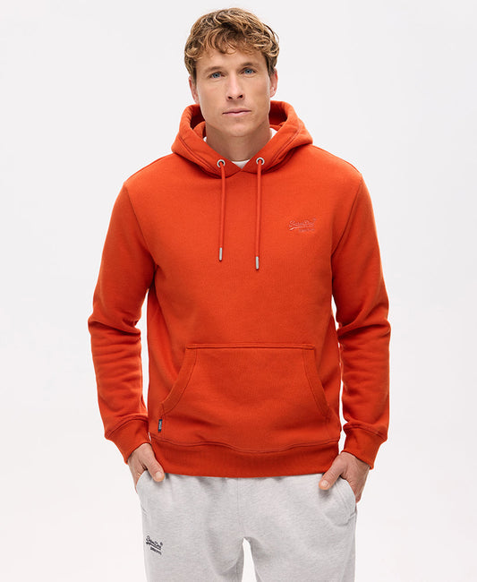 Essential Logo Slim Fit Hoodie | Denim Co Rust Orange