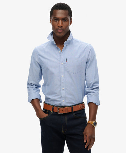 Essentials Oxford Shirt | Azure Blue Chambray Oxford