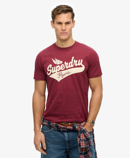 Flyers Script Tee | Port Red