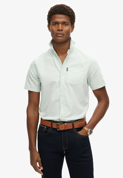 Vintage Oxford Short Sleeve Shirt | Light Green