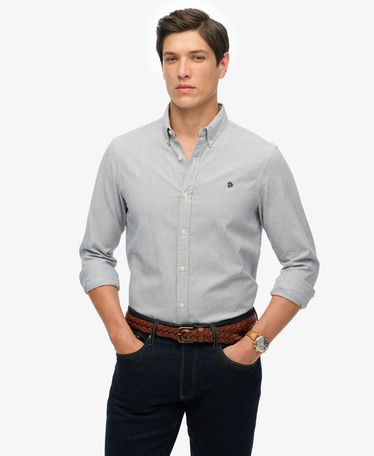 Classic Oxford Long Sleeve Shirt | Needle Ticking Stripe