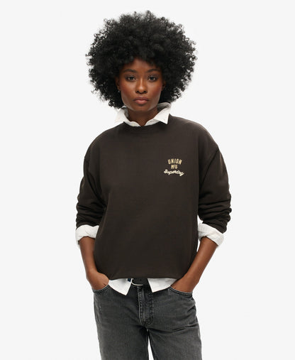 Workwear Graphic Loose Crew | Bison Black