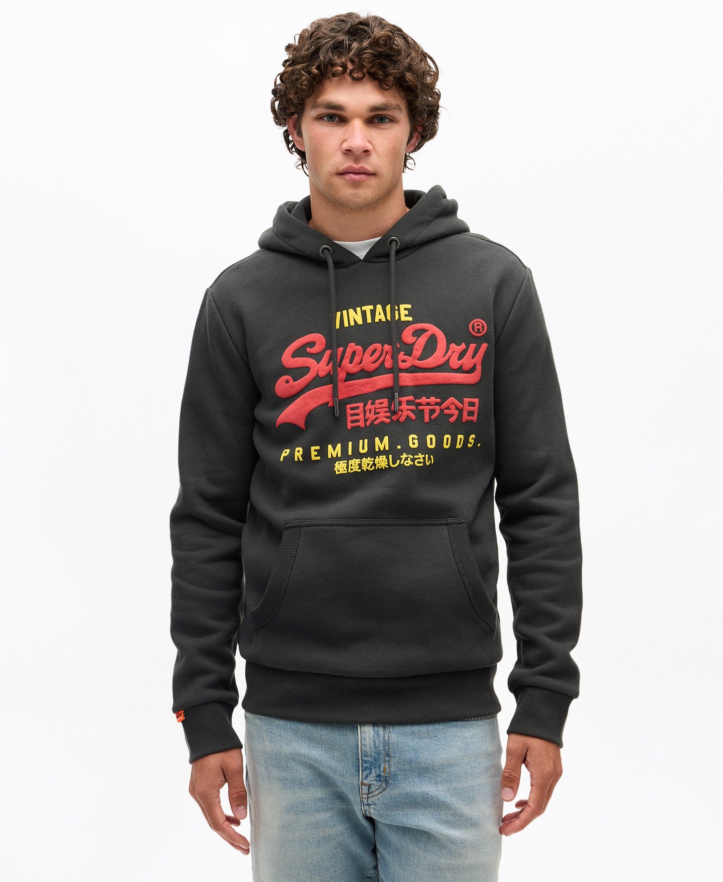 Vintage Logo Relaxed Hoodie | Washed Black