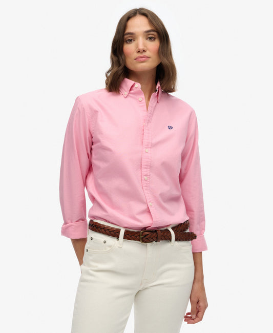 Slim Oxford Long Sleeve Shirt | Punch Pink