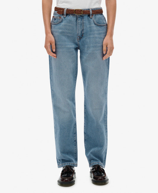 Mid Rise Straight Jean | Mid Blue Denim 30