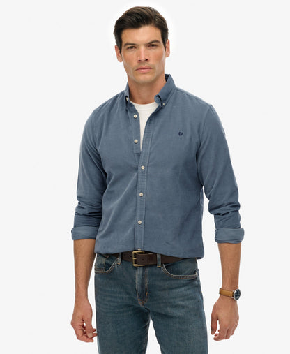Classic Needle Cord Shirt | Stormy Weather Blue