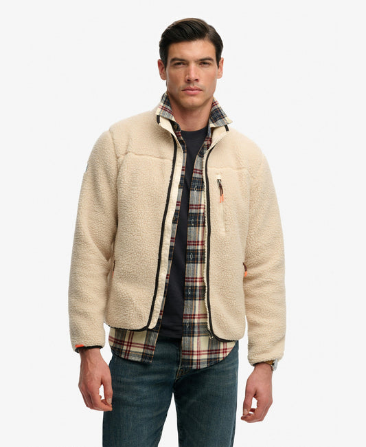 Outdoor Full Zip Fleece | Oatmeal Beige